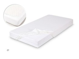 Prześcieradło bambusowe z gumką 140x200 białe na materace o wysokości do 20 cm o gramaturze 140 g/m2