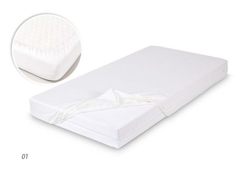 Prześcieradło bambusowe z gumką 140x200 białe na materace o wysokości do 20 cm o gramaturze 140 g/m2