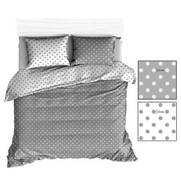 Poszewka bawełniana 70x80 R139 szara biała groszki 355N 341N