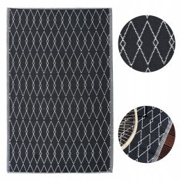 Dywan zewnętrzny 120x170 Inez na balkon taras czarny geometria