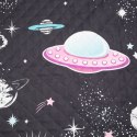 Narzuta na łóżko 170x210 Kids 10 Kosmos czarna kolorowa dziecięca/młodzieżowa D91