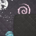 Narzuta na łóżko 170x210 Kids 10 Kosmos czarna kolorowa dziecięca/młodzieżowa D91