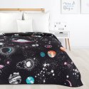 Narzuta na łóżko 170x210 Kids 10 Kosmos czarna kolorowa dziecięca/młodzieżowa D91