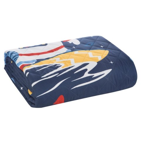 Narzuta na łóżko 170x210 Kids 10A Kosmos granatowa kolorowa dziecięca/młodzieżowa D91