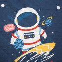 Narzuta na łóżko 170x210 Kids 10A Kosmos granatowa kolorowa dziecięca/młodzieżowa D91