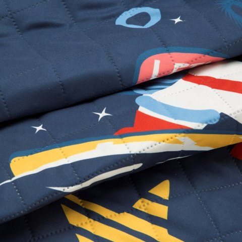 Narzuta na łóżko 170x210 Kids 10A Kosmos granatowa kolorowa dziecięca/młodzieżowa D91