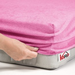 Prześcieradło frotte z gumką 80x200 różowe 020 grube 200g/m2 KARO