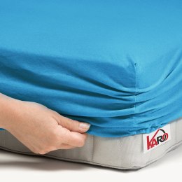 Prześcieradło jersey z gumką 120x200 turkusowe 080 grube 150g/m2 KARO