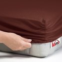 Prześcieradło jersey z gumką 140x200 czekoladowe 042 grube 150g/m2 KARO