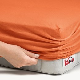 Prześcieradło jersey z gumką 180x200 rude terra 025 grube 150g/m2 KARO