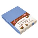 Prześcieradło jersey z gumką 80x200 niebieskie 038 grube 150g/m2 KARO