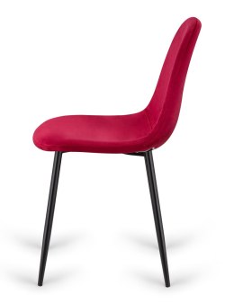 Krzesło tapicerowane GIULIA VELVET BURGUNDY II GATUNEK