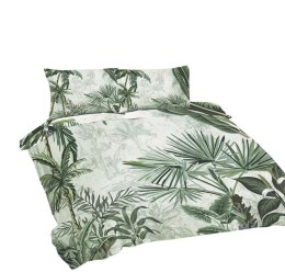 Pościel bawełniana 220x200 Liście palmy zielona Universal Matex