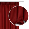 Zasłona gotowa 140x175 czerwona na taśmie Viva do salonu