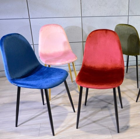 Krzesło tapicerowane GIULIA VELVET BURGUNDY II GATUNEK