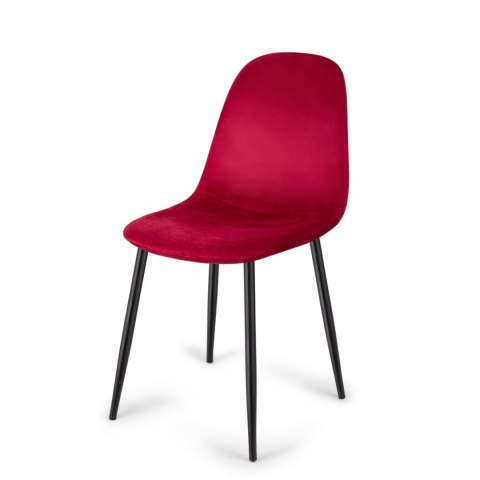 Krzesło tapicerowane GIULIA VELVET BURGUNDY II GATUNEK