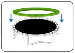 Osłona na sprężyny do trampoliny 16 FT/487cm czarna JUMPI