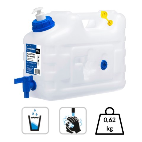 Umywalka przenośna, pojemnik na wodę z dozownikiem, odpowietrznik 10L