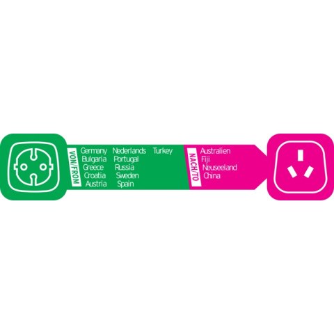 Adapter wtyczka podróżna Australia Chiny Fidżi Nowa Zelandia gniazdo EURO czarny Brennenstuhl 1508440