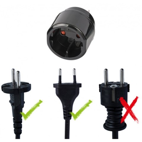Adapter wtyczka podróżna USA Japonia gniazdo Euro czarny Brennenstuhl 1508450
