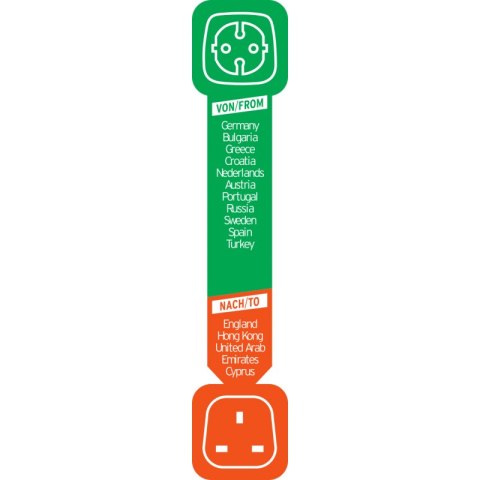 Adapter wtyczka podróżna Wielka Brytania Anglia Brenennstuhl 1508533