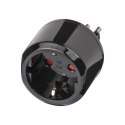 Adapter wtyczka podróżna Włochy gniazdo Euro czarny Brennenstuhl 1508470