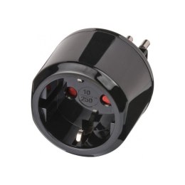 Adapter wtyczka podróżna Włochy gniazdo Euro czarny Brennenstuhl 1508470