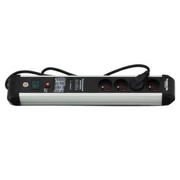 Listwa przeciwprzepięciowa Premium Protect line 4 gniazda 3m 60.000 czarno/srebrna Brennenstuhl 1391014400