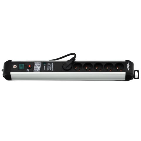 Listwa przeciwprzepięciowa Premium Protect line 6 gniazd 3m 60.000 czarno/srebrna Brennenstuhl 1391014600