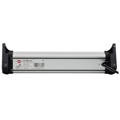 Listwa zasilająca Alu Office Line 4 gniazda 2 USB 1,8m srebrno/czarna Brennenstuhl 1391044410