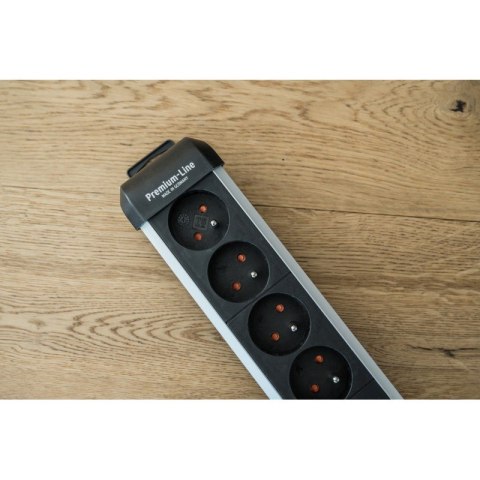 Listwa zasilająca Premium-Alu-Line 6 gniazd 3m czarno/srerbna Brennenstuhl 1391034600