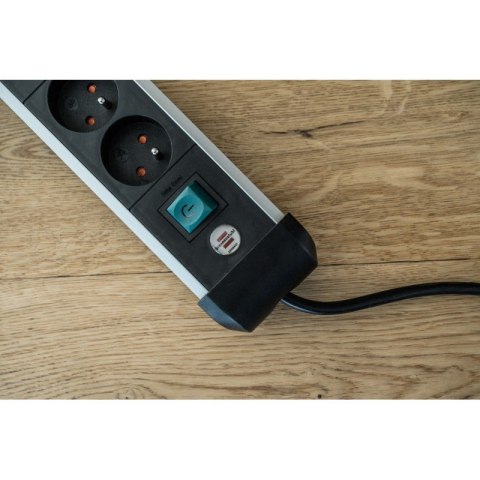 Listwa zasilająca Premium-Alu-Line 6 gniazd 3m czarno/srerbna Brennenstuhl 1391034600