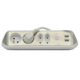 Listwa zasilająca narożna 4 gniazda 2USB 2m Brennenstuhl 1153594420