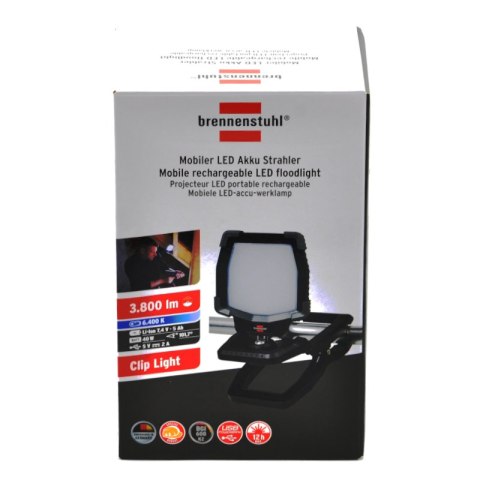 Mobilny reflektor bateryjny LED CL 4050 MA Clip, 3800lm, IP65 Brennenstuhl 1173070020