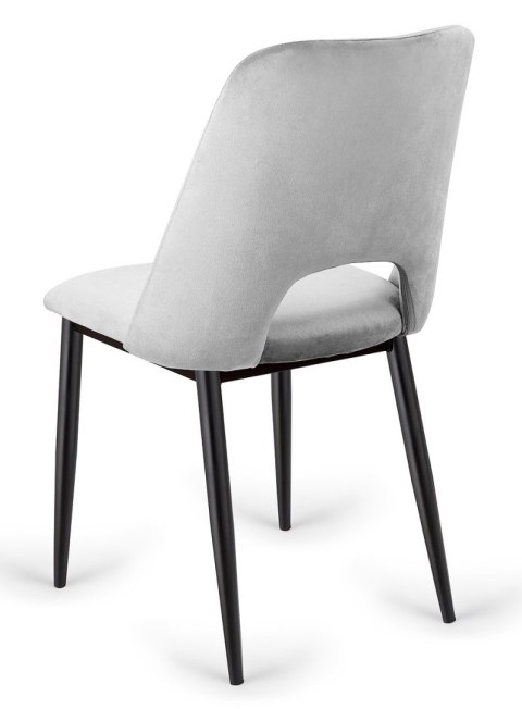 Krzesło tapicerowane GOTI GREY VELVET GOLD