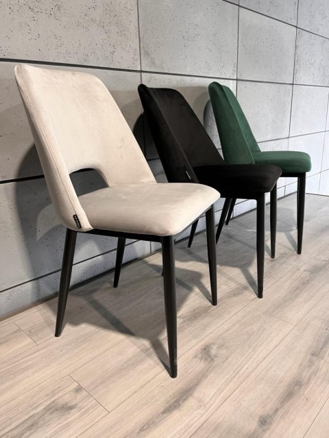 Krzesło tapicerowane GOTI GREY VELVET GOLD