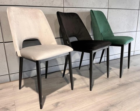 Krzesło tapicerowane GOTI GREY VELVET GOLD