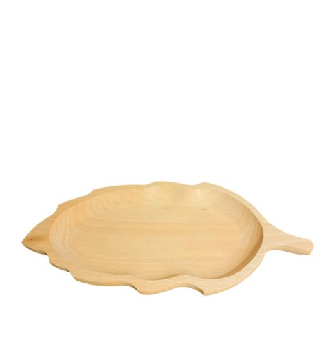 Talerz Drewniany Liść Zestaw 6 Szt - Niecka Patera