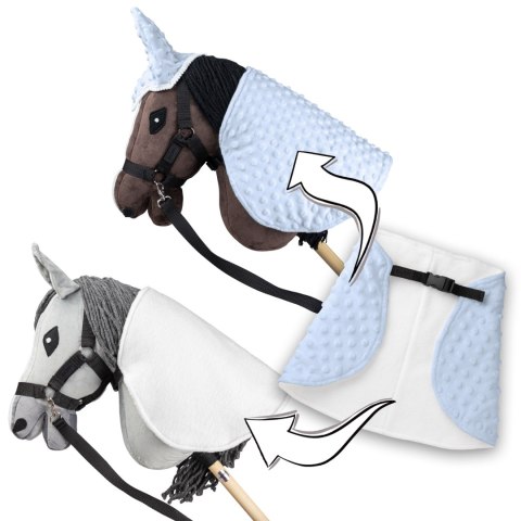 Derka i nauszniki dla Hobby Horse - niebieski - uniwersalny rozmiar Skippi