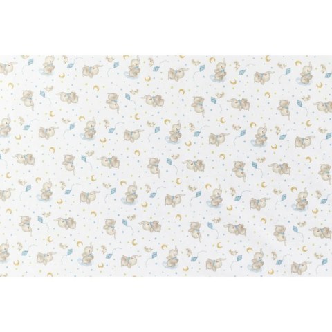 Kocyk dziecięcy 80x110 Słoniki niebieski mikrofibra