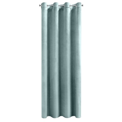 Zasłona gotowa na przelotkach 140x250 morska welurowa Rosa