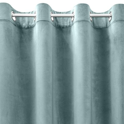 Zasłona gotowa na przelotkach 140x250 morska welurowa Rosa