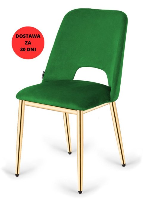 Krzesło tapicerowane GOTI GREEN VELVET GOLD