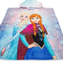 Poncho dla dzieci 50x100 Frozen Anna Elza różowy ręcznik z kapturem dziecięcy S24