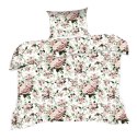 Pościel bawełniana 140x200 kwiaty mieszane różowa biała 1055N Classic