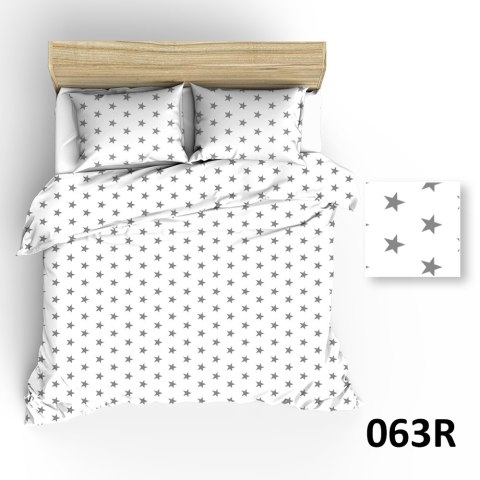 Poszewka bawełniana 40x40 R063 biała gwiazdki szare 126N