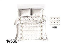Poszewka bawełniana 40x60 1453E biała bordiura czerwona 96N