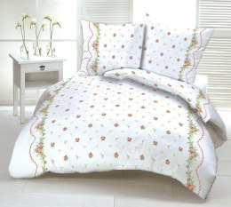 Poszewka bawełniana 40x60 1453E biała bordiura czerwona 96N