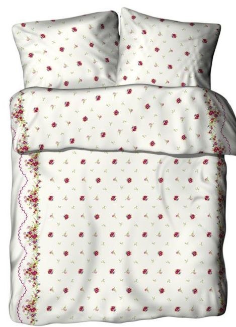 Poszewka bawełniana 40x60 1453E biała bordiura czerwona 96N