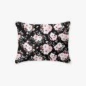 Poszewka bawełniana 50x60 kwiaty czarna różowa 1476N Classic